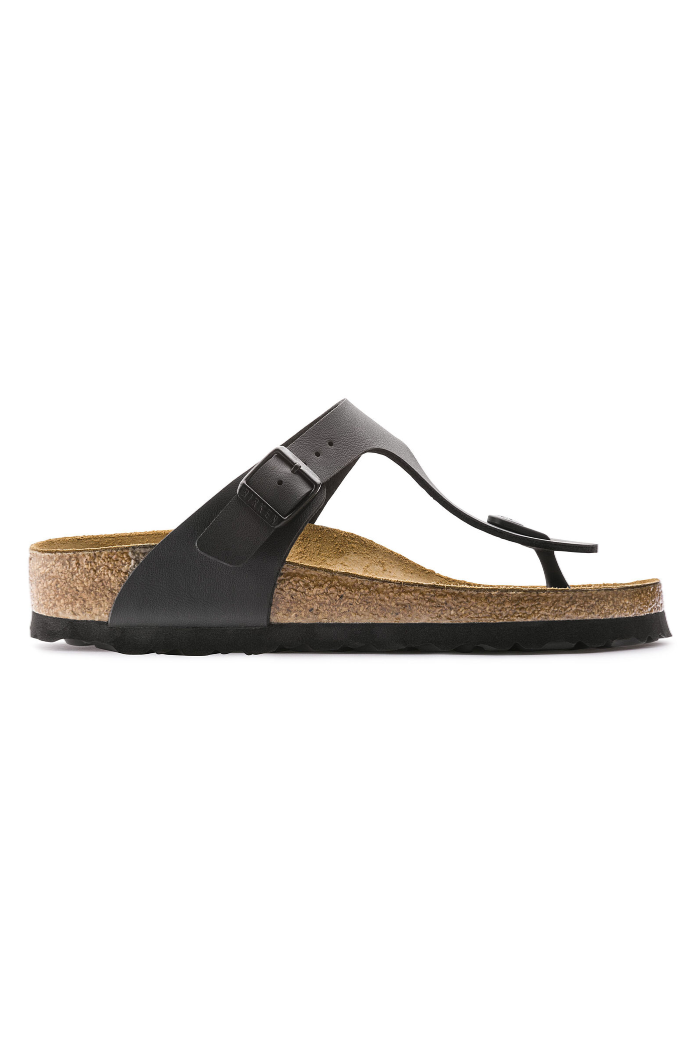 Birkenstock Gizeh Birko-Flor Regular width in Black