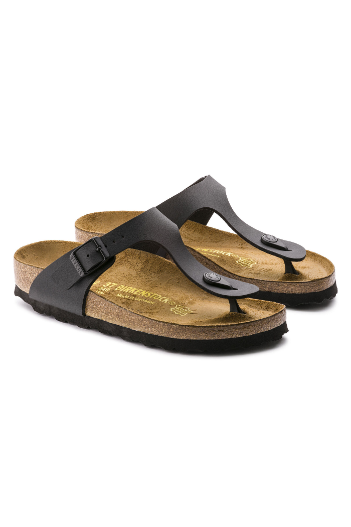 Birkenstock Gizeh Birko-Flor Regular width in Black
