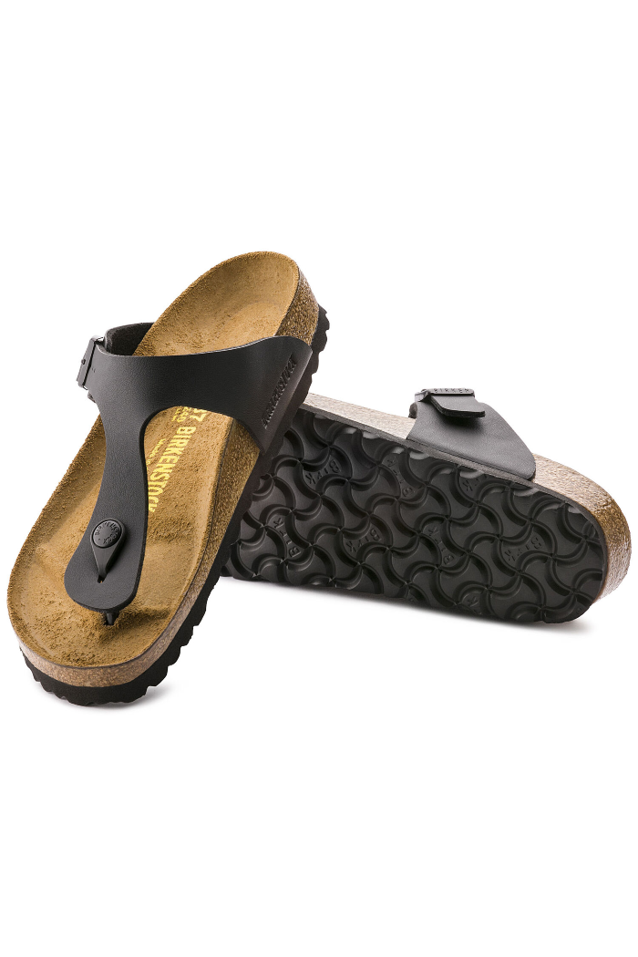 Birkenstock Gizeh Birko-Flor Regular width in Black