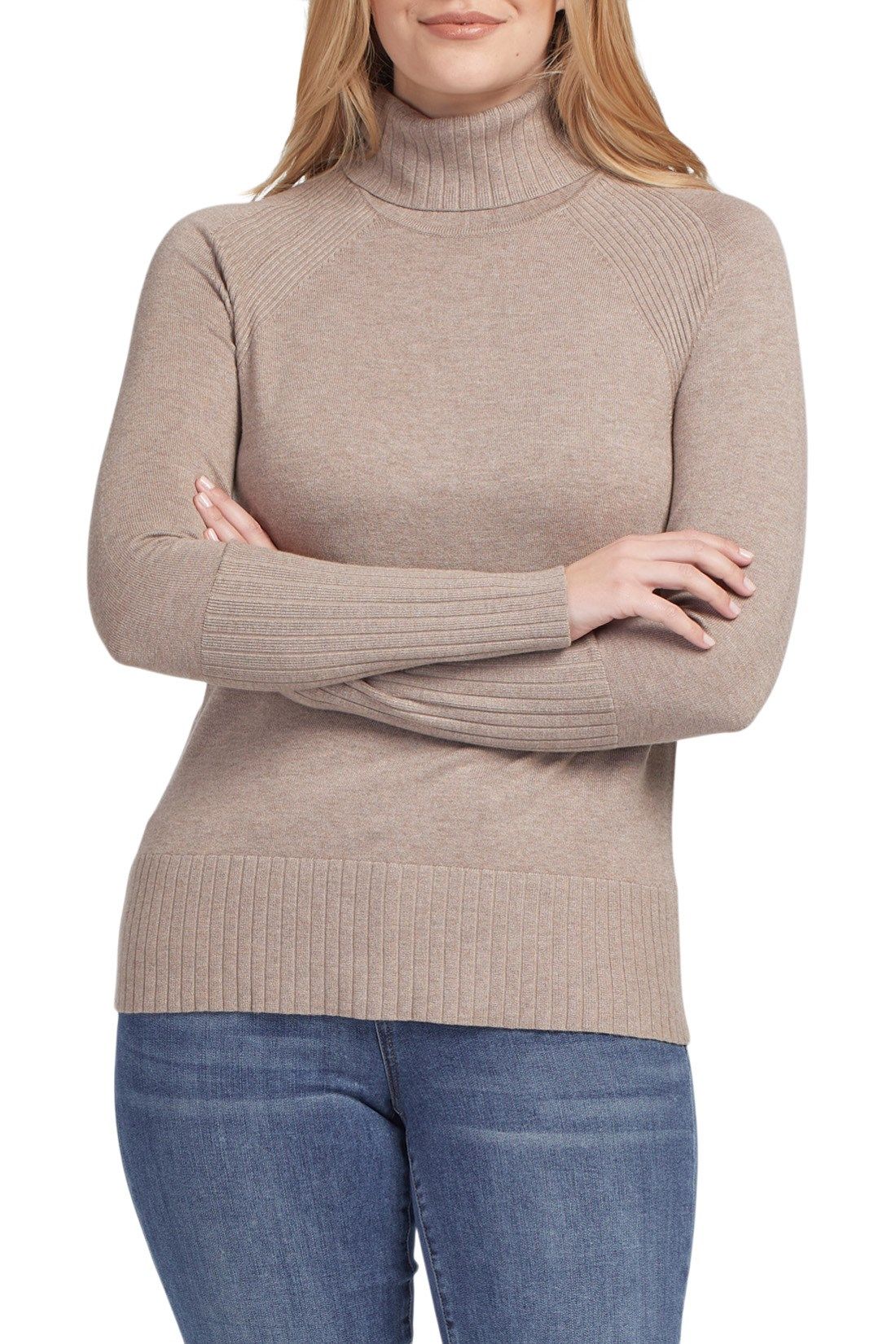 Turtleneck w/ Wide Ribbed Cuff