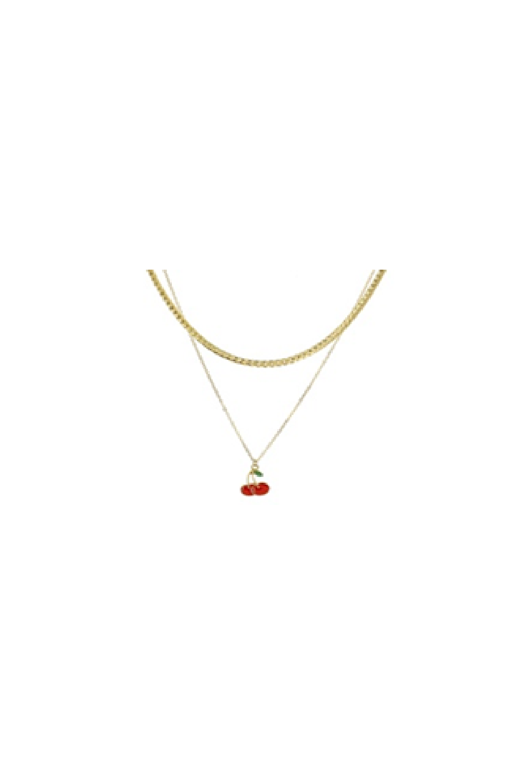 Two Layer Cherry Necklace