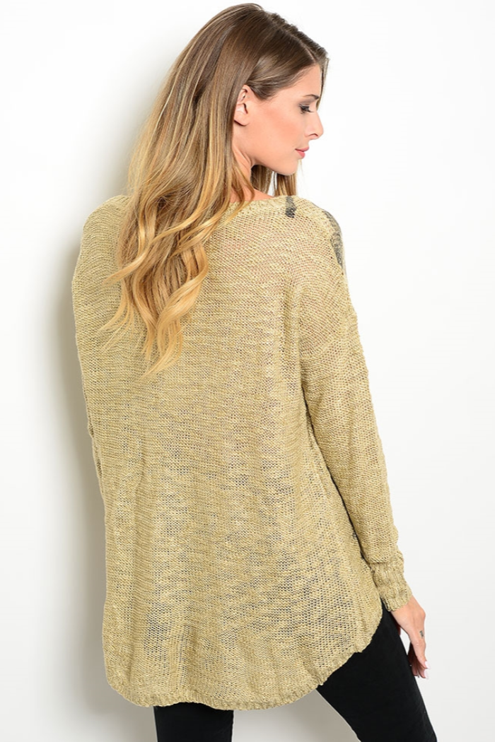 Butterfly Studs Oversized Sweater