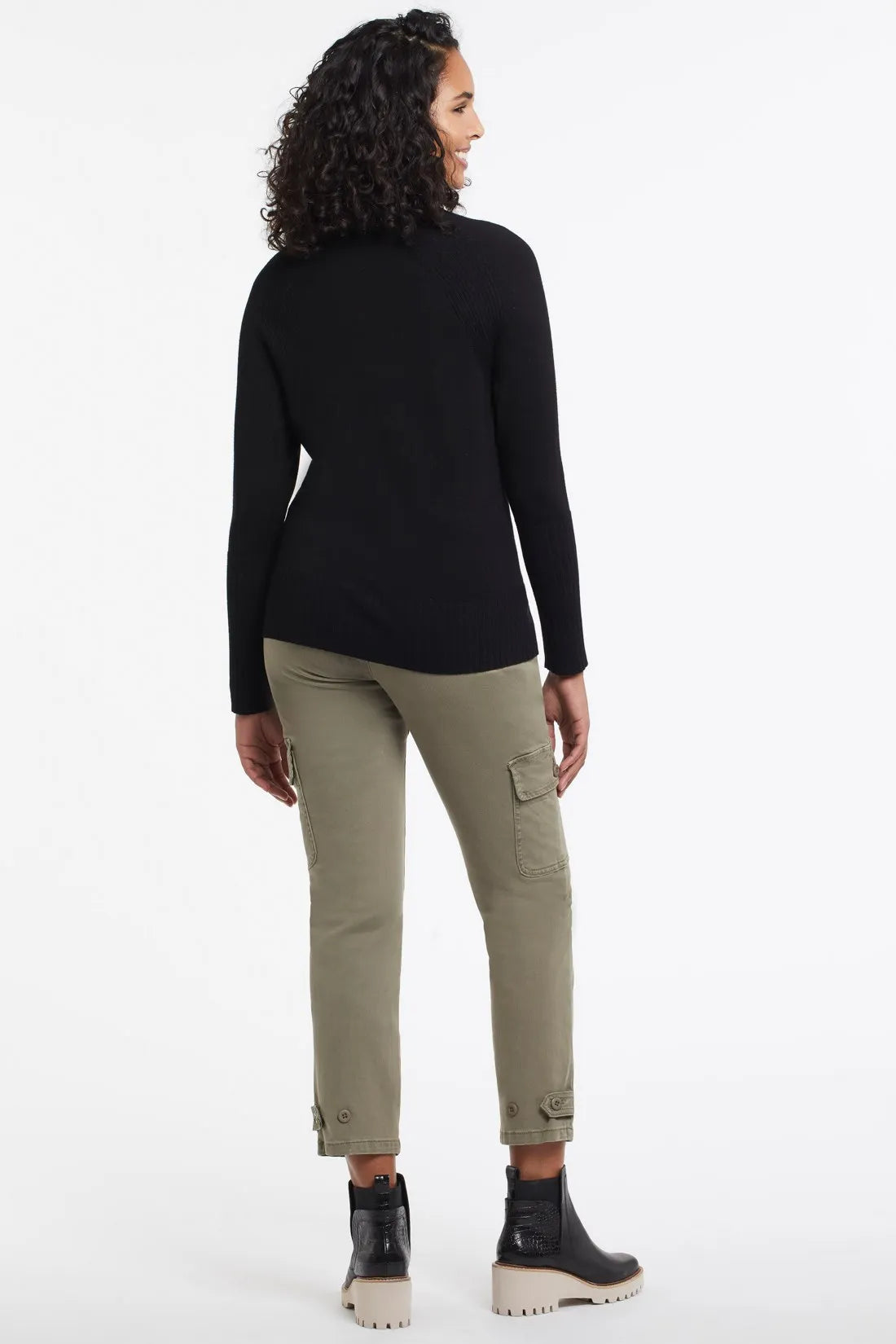 TURTLENECK WITH WIDE RIBBED CUFF