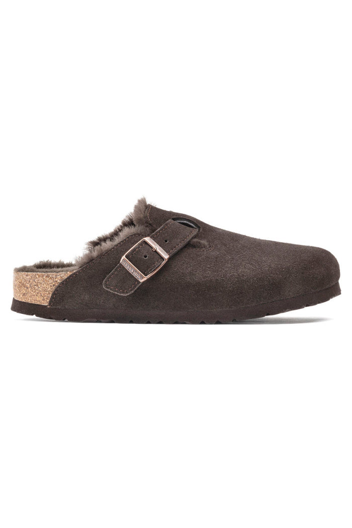 Birkenstock Boston Shearling Narrow Width in Mocca