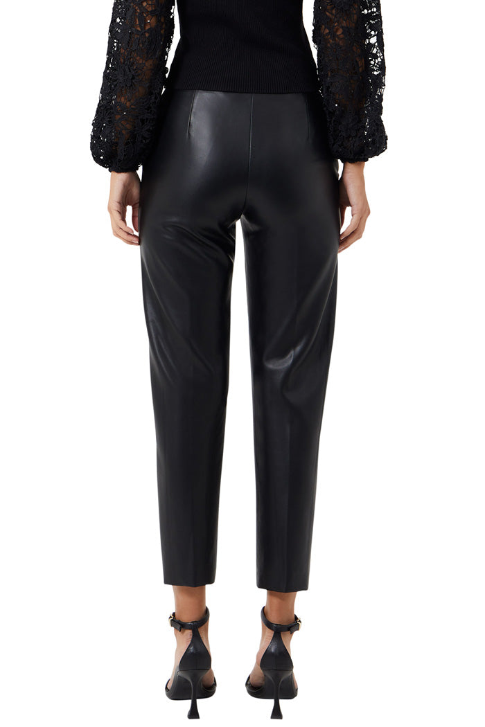 Vegan Leather Tapered Trouser