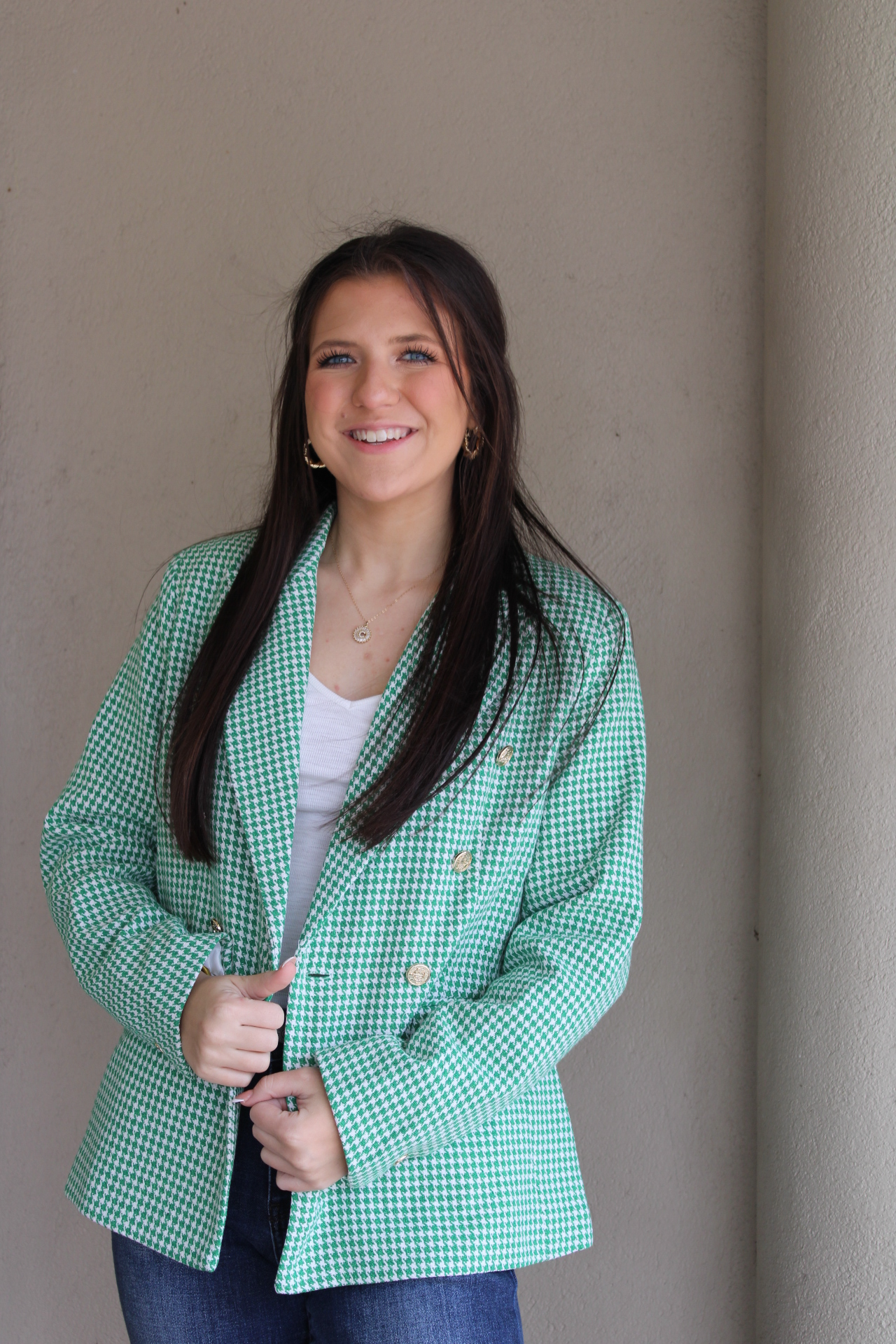 Ayla Houndstooth Blazer