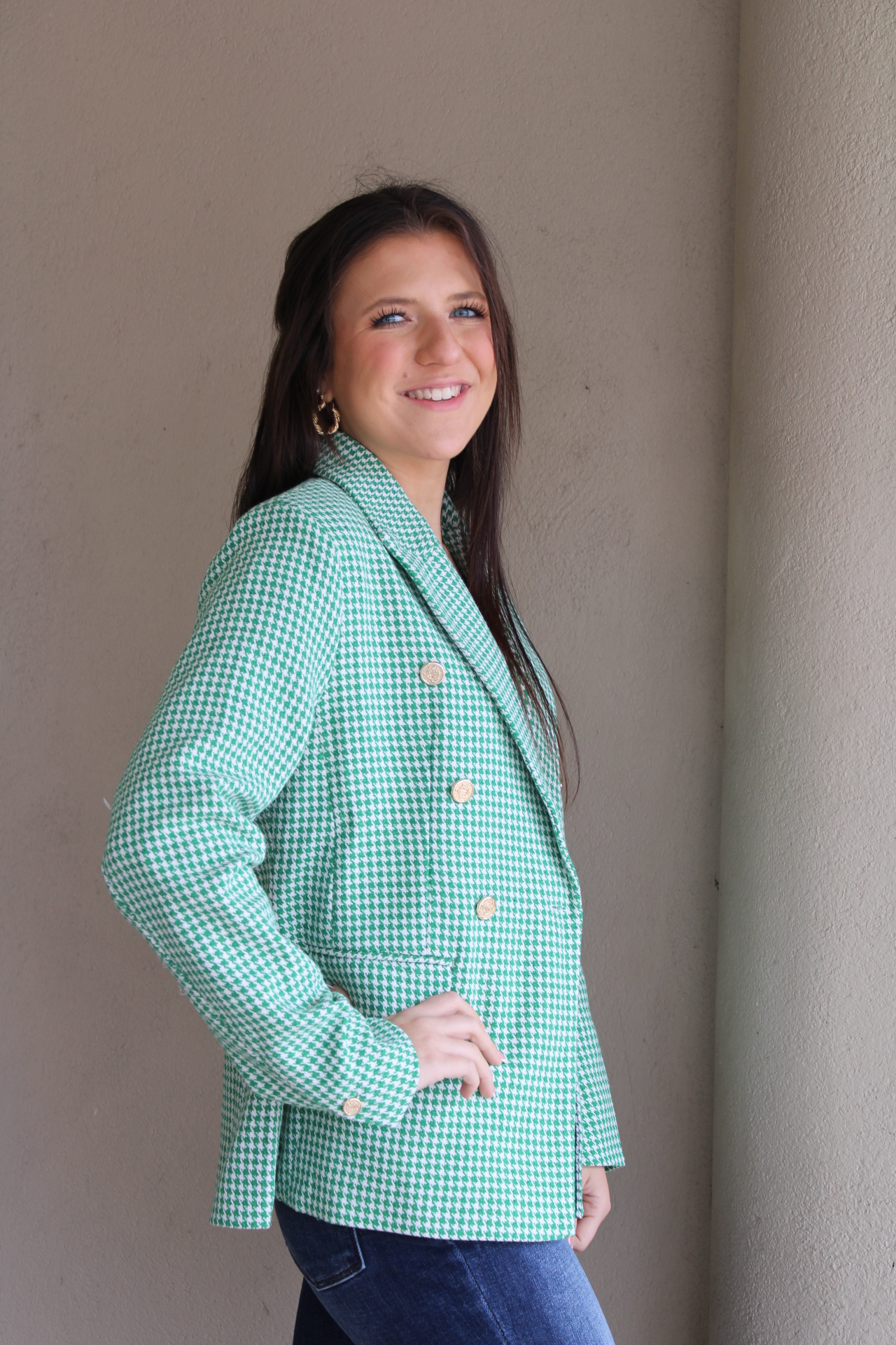 Ayla Houndstooth Blazer