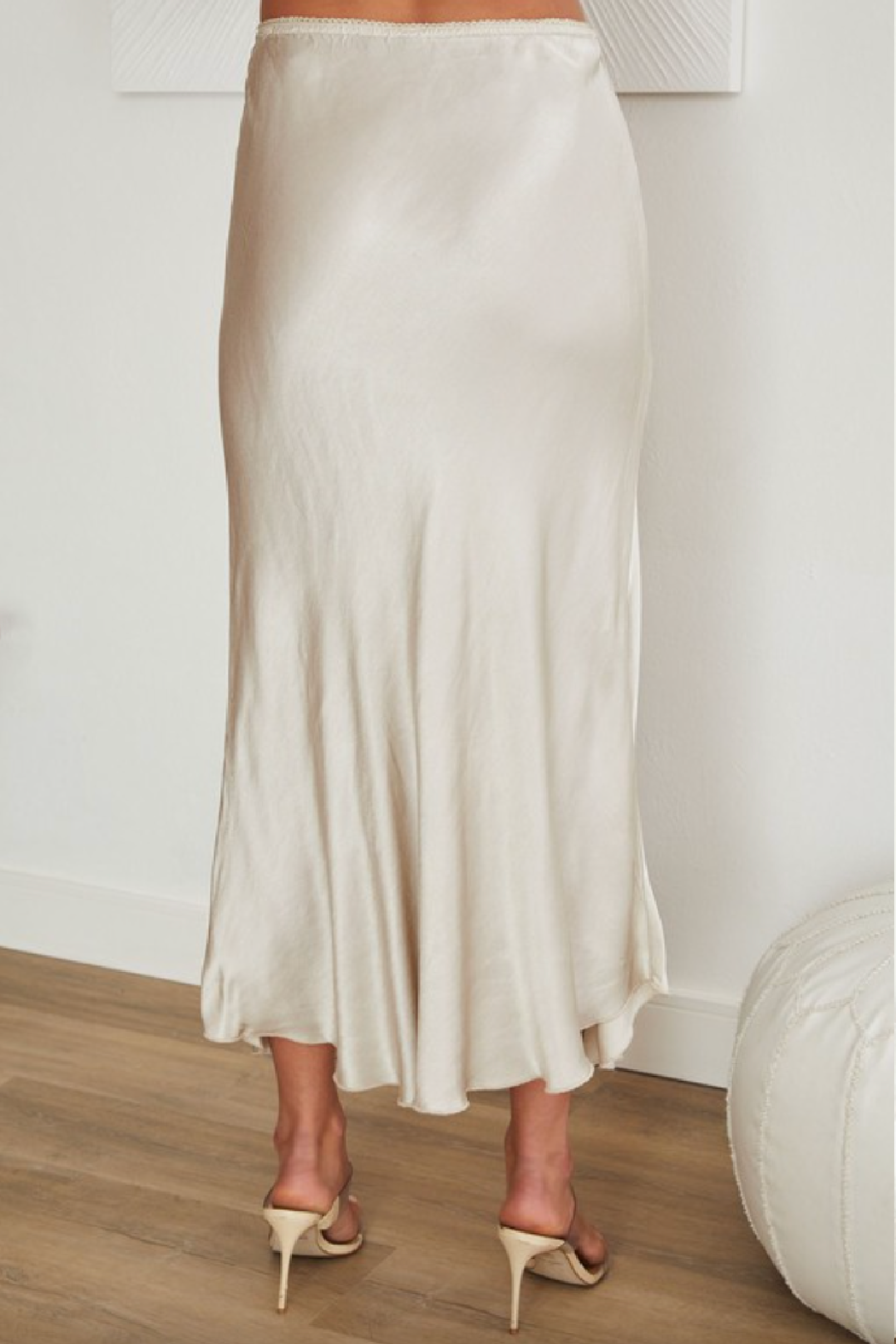 Silk Viscose Straight Maxi Skirt