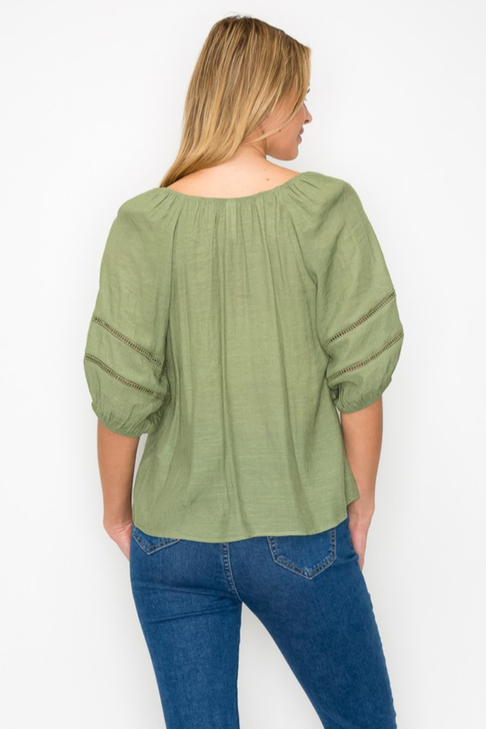 Tie Front Off Shoulder Top