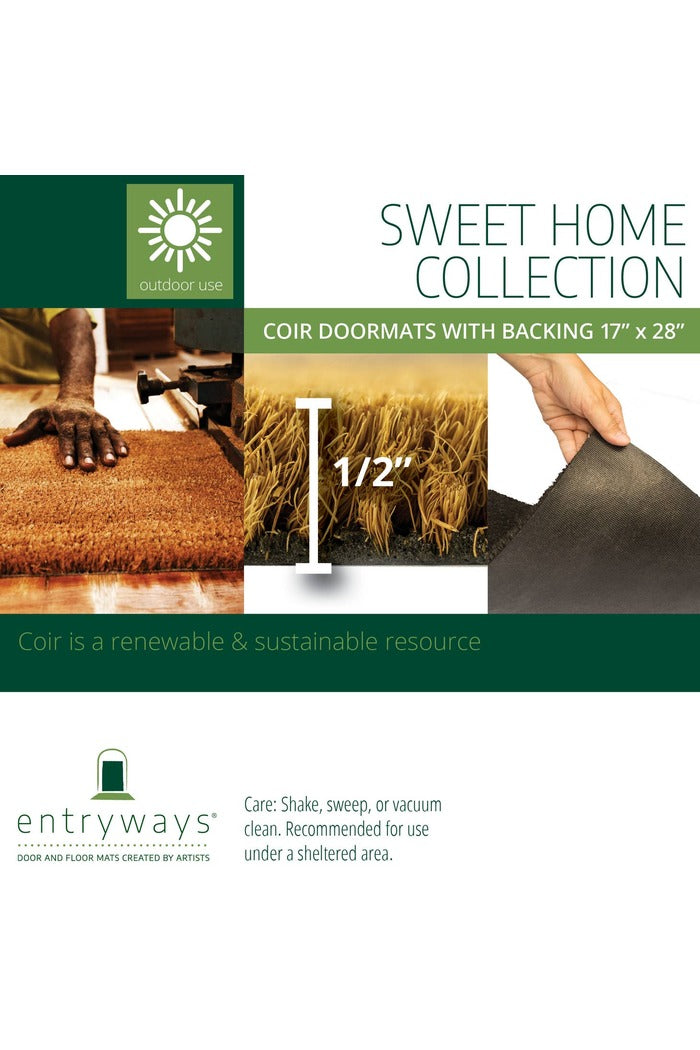 Buffalo Plaid Welcome Coir Doormat