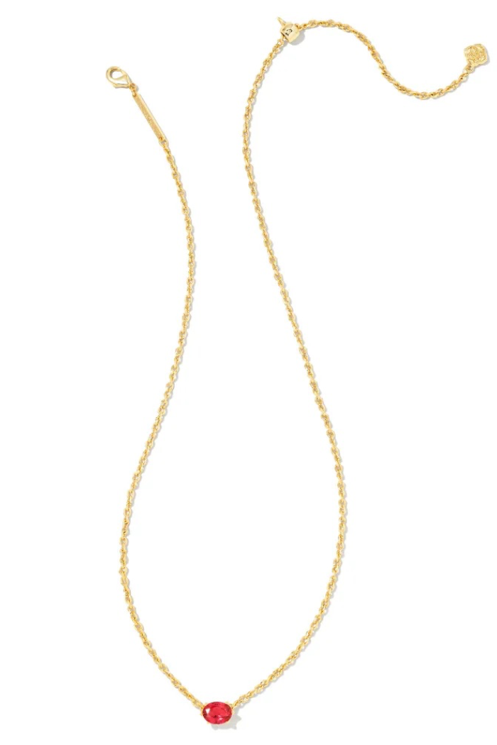 Cailin Gold Pendant Necklace in Crystal