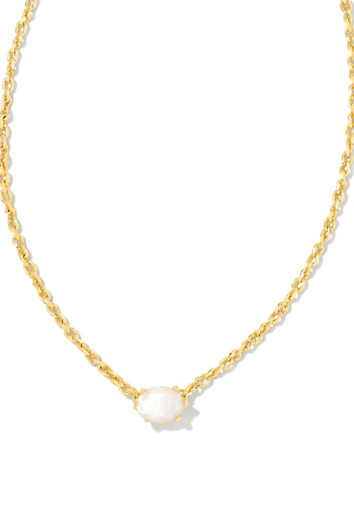 Cailin Gold Pendant Necklace in Crystal