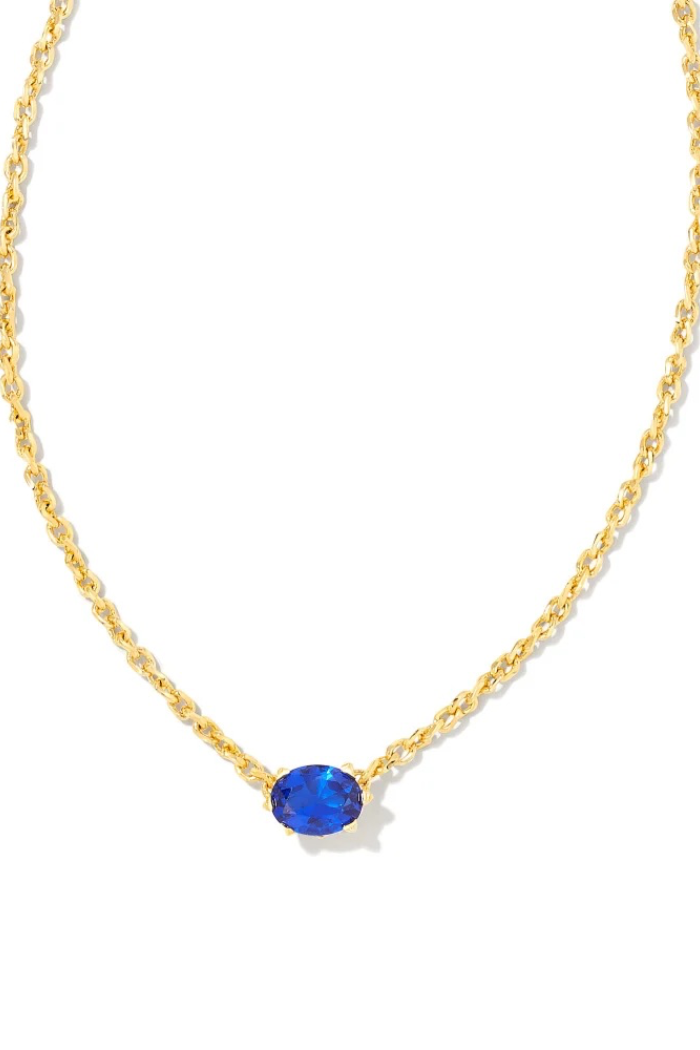 Cailin Gold Pendant Necklace in Crystal