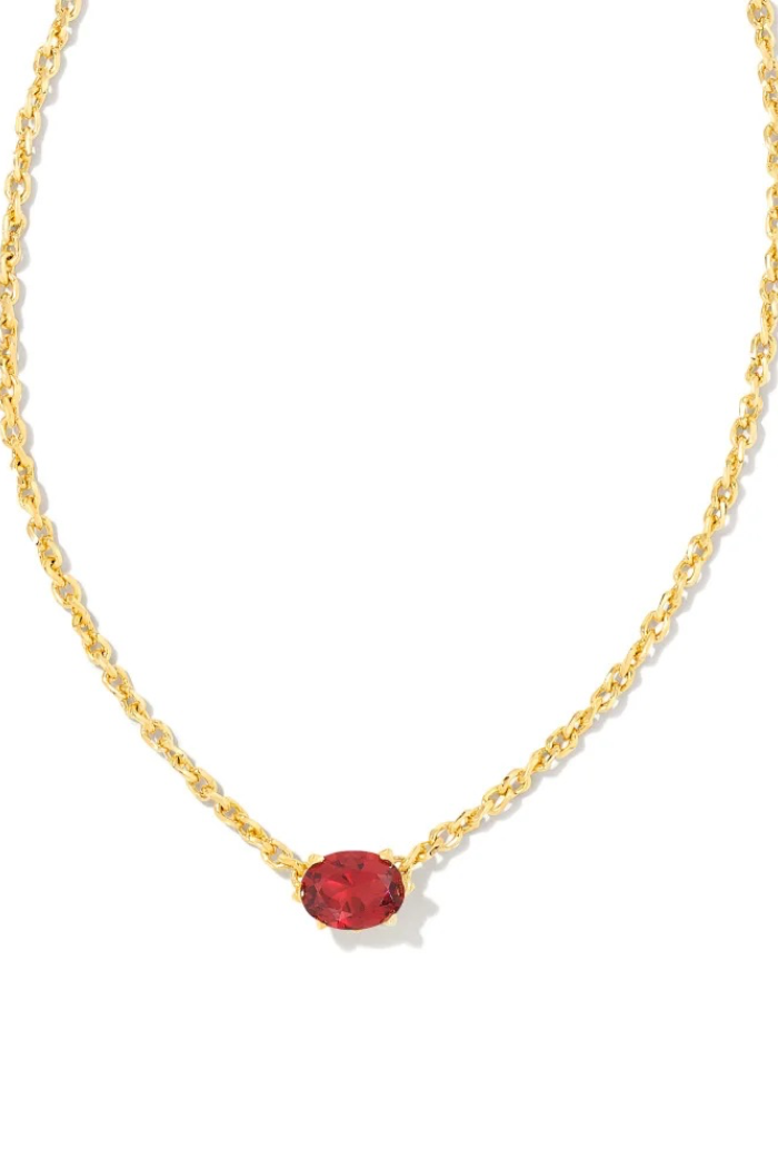 Cailin Gold Pendant Necklace in Crystal