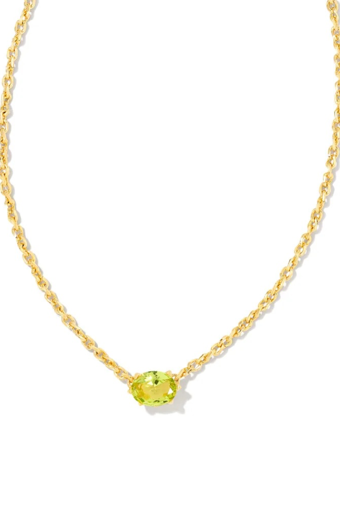 Cailin Gold Pendant Necklace in Crystal