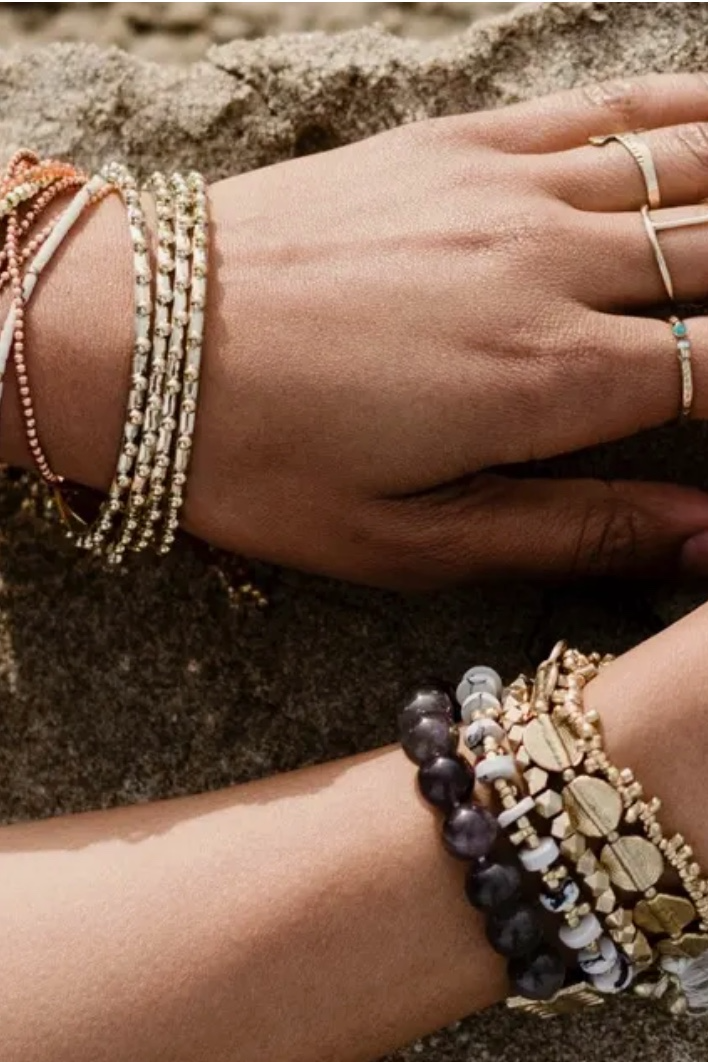 Brass Studded Bangle Bracelet