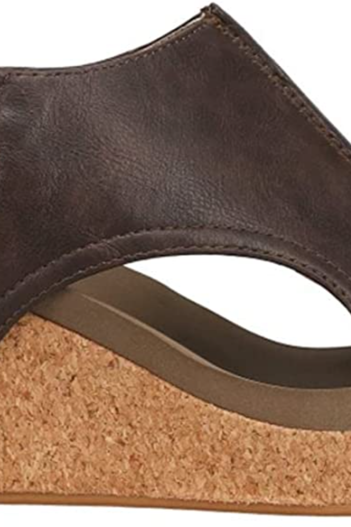 CARLEY WEDGE HEEL SANDALS - Chocolate Smooth