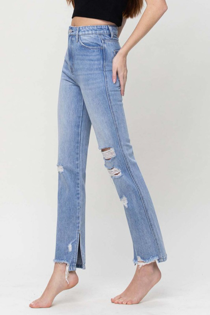 Super High Rise Straight Leg Jeans