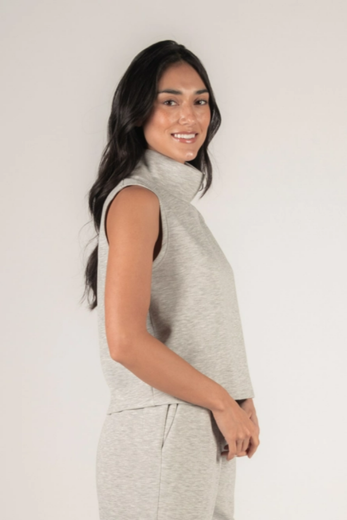 Scuba Modal Cowl Neck Sleeveless Top