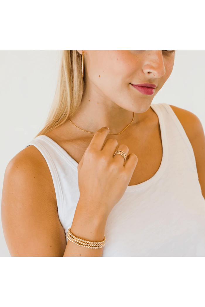 4mm 14k Gold Filled Karma waterproof bracelet 6.5"-7"