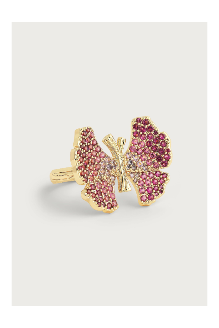 BUTTERFLY PAVE RING