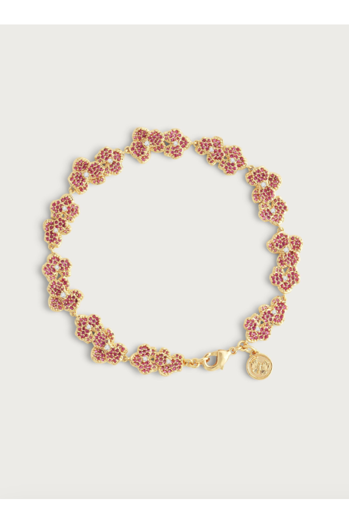 ORCHID PAVE TENNIS BRACELT