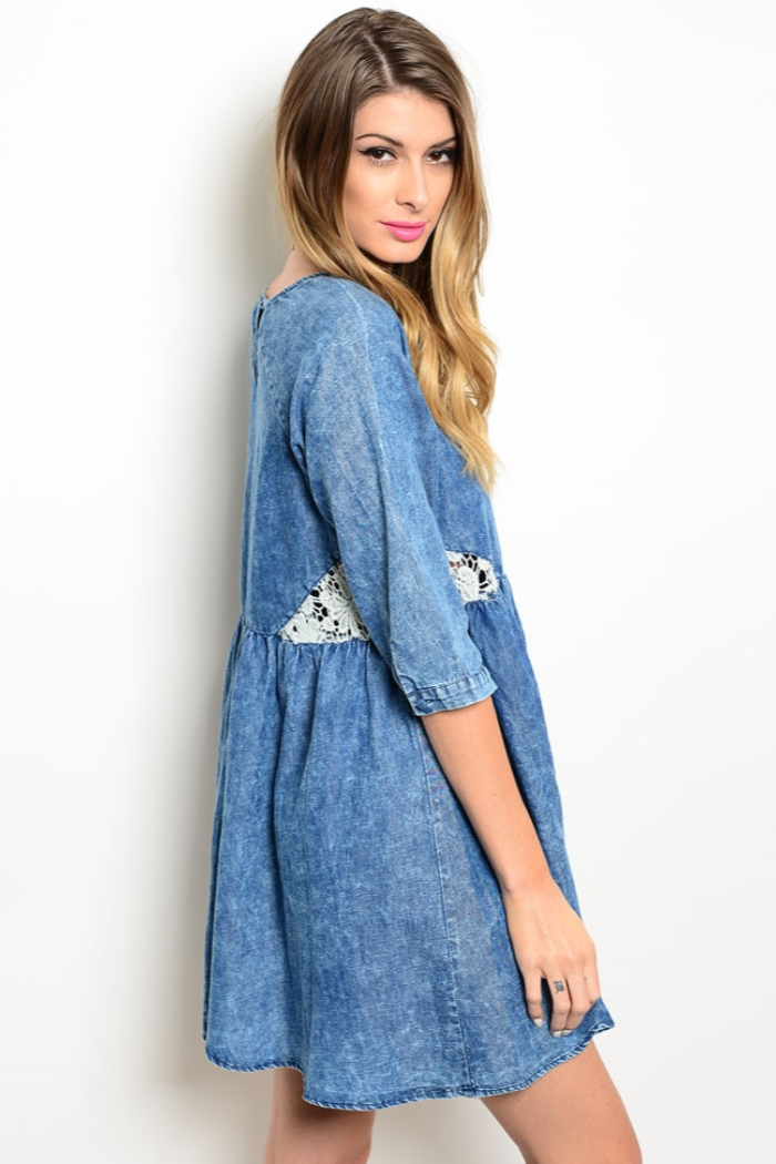 Acid Chambray Boxy Dress