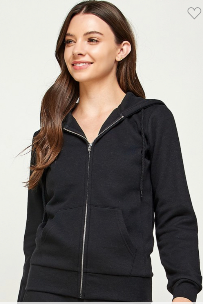 Basic Fleece Zip Up hoodie