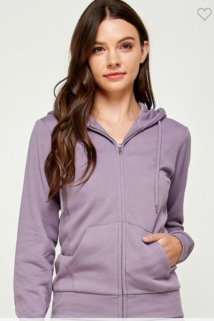 Basic Fleece Zip Up hoodie