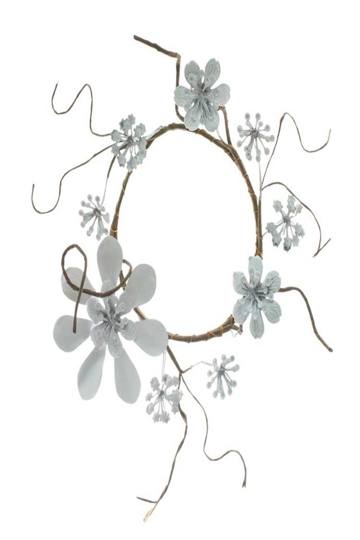 White Metallic Daisy Candle Ring