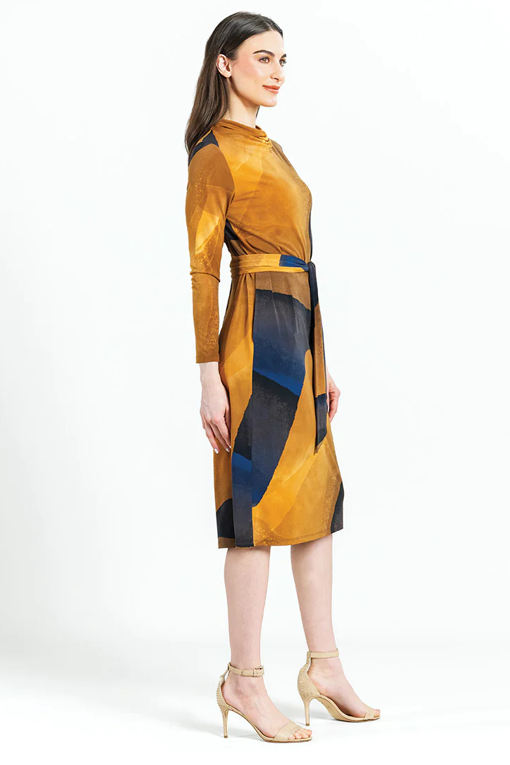 Tie-waist Pocket Midi-Dress