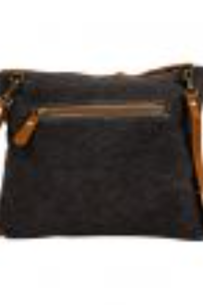 Canvas and Leather Shoulder Bag