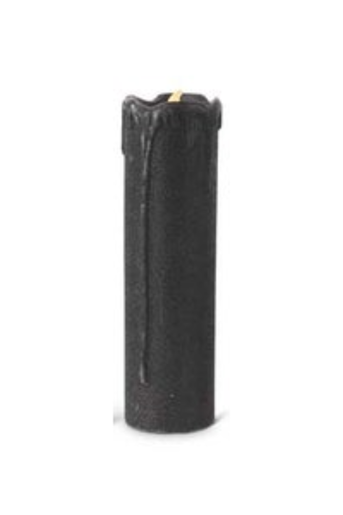 Black Glitter Halloween Candles