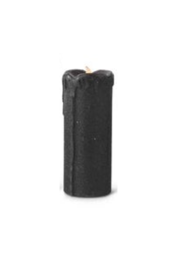 Black Glitter Halloween Candles