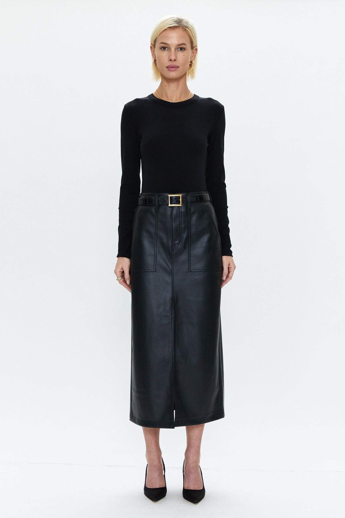 Alice Utility Midi Skirt - Slate Black