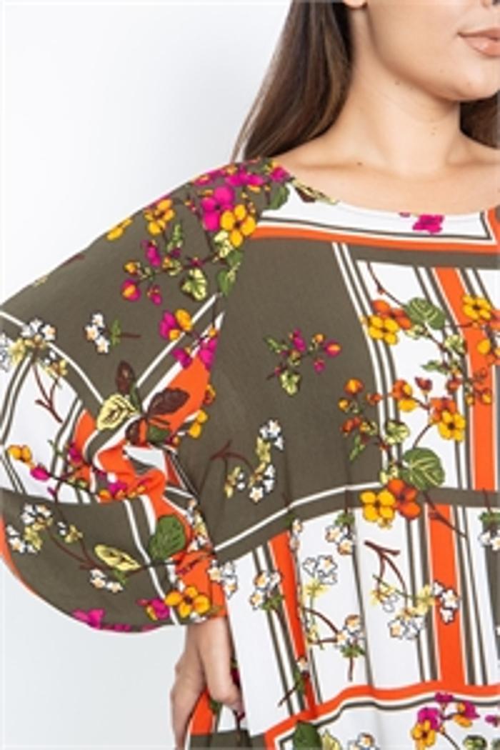 Olive With Flower Print
