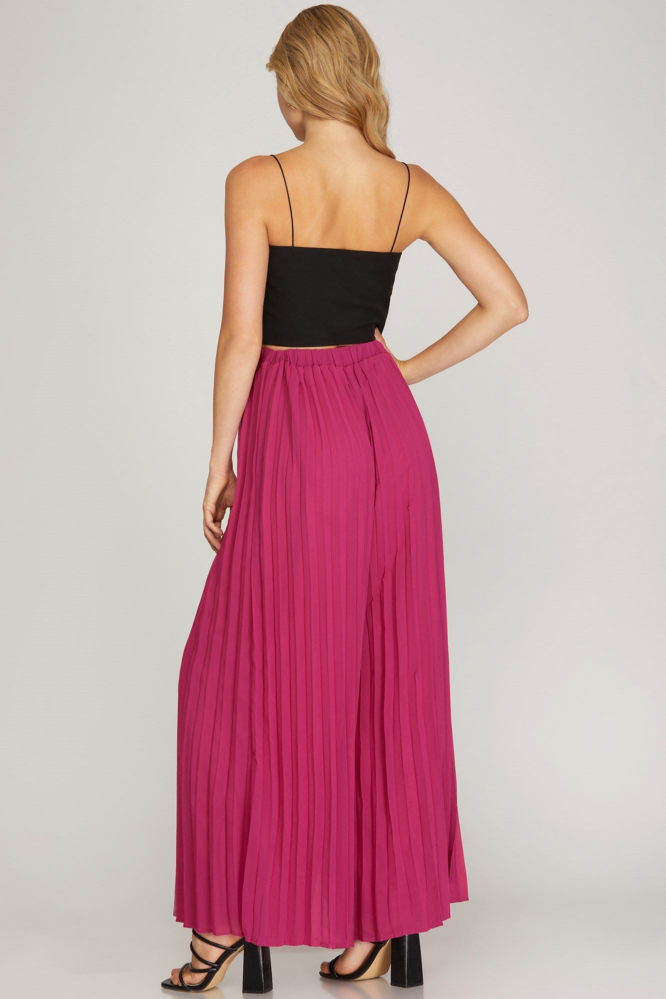 Wide Leg Pleated Pants