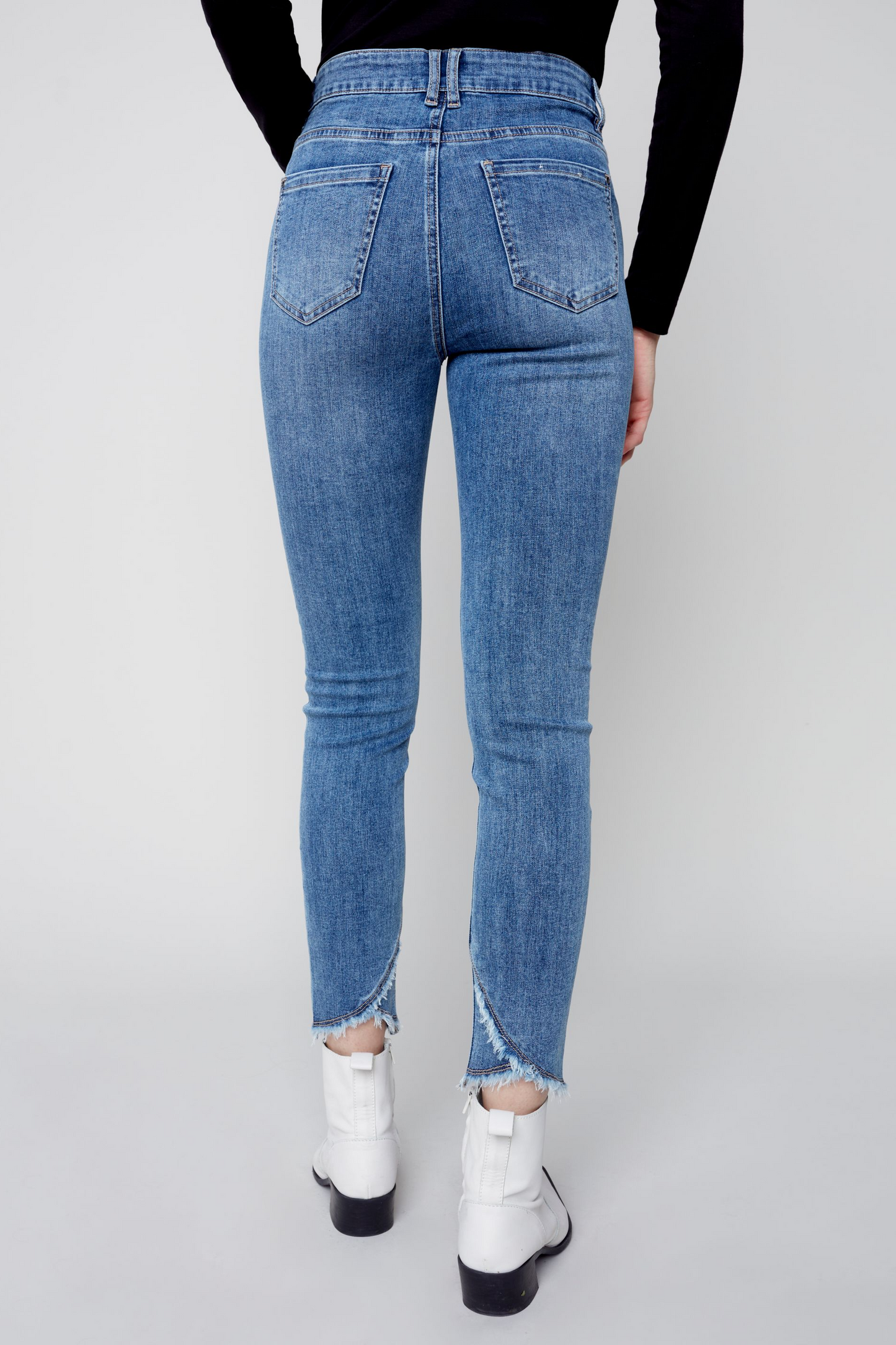 Tulip Hem Fringe Jean