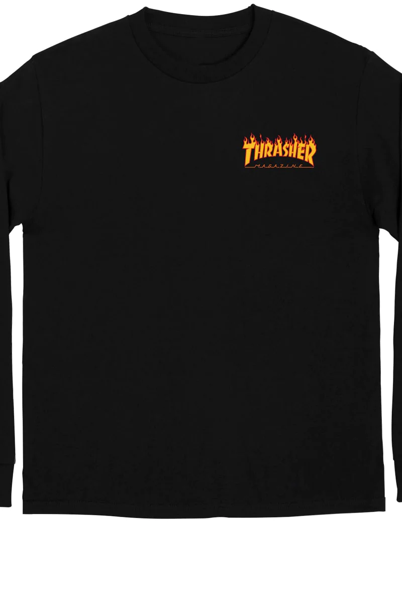 Thrasher Flame Dot LS Midweight T-Shirt