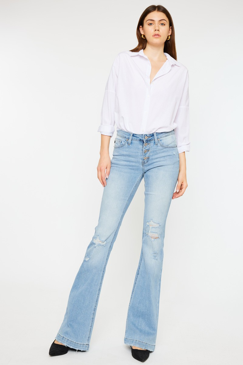 All The Rage Mid Rise Denim Flare
