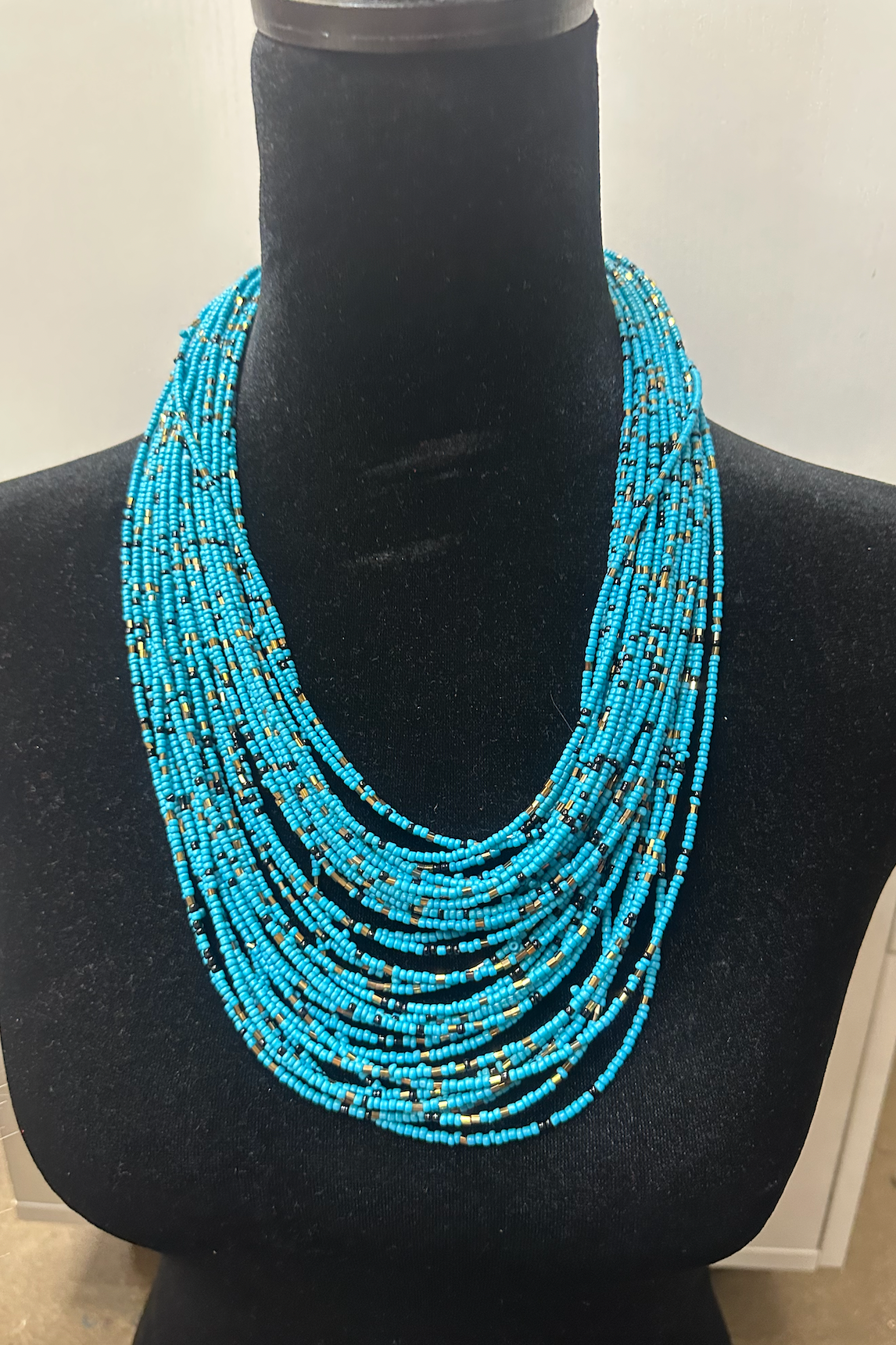 Beaded Layered Statement Necklace