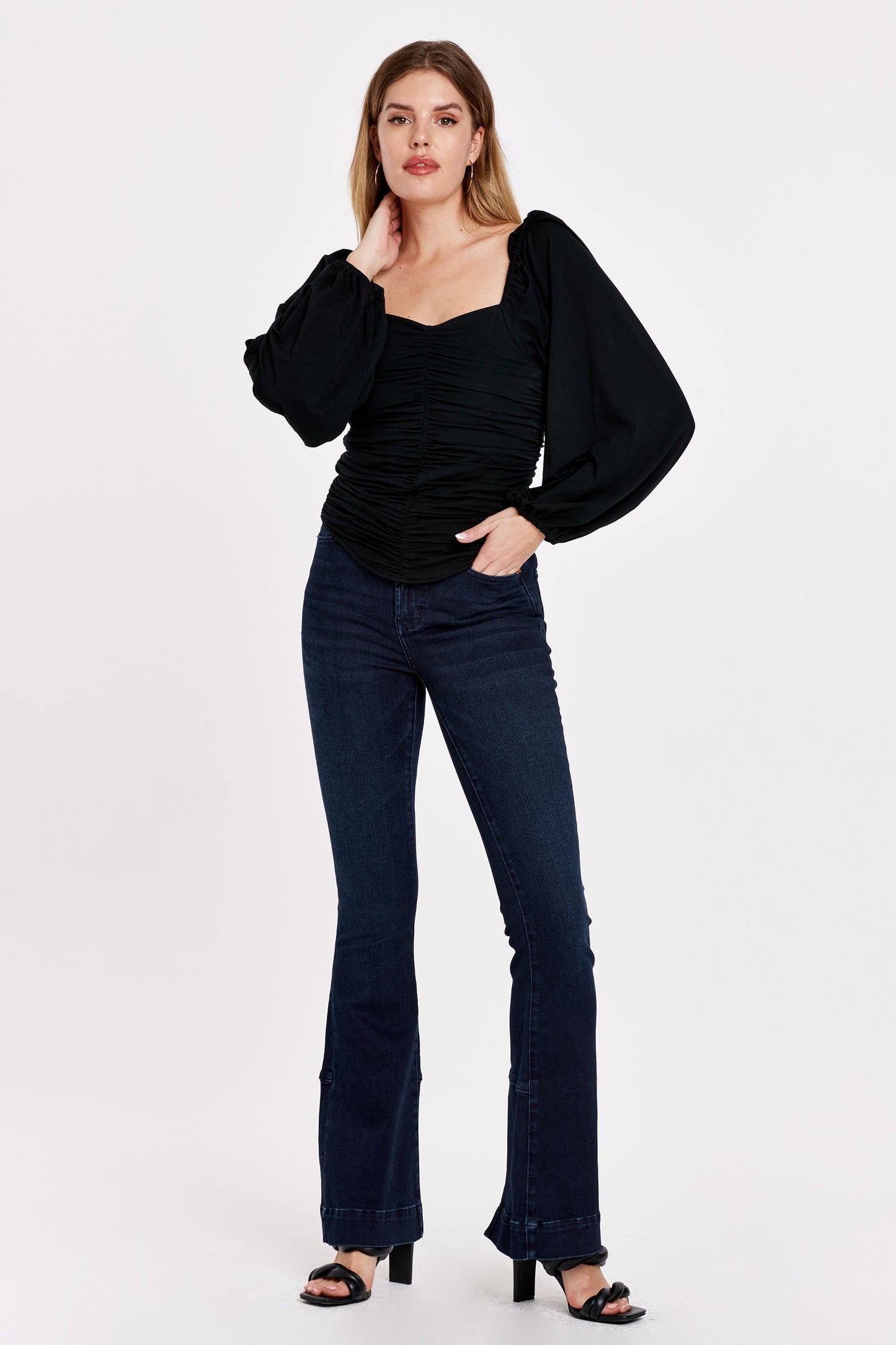 Baldwin Long-Sleeve Black Top