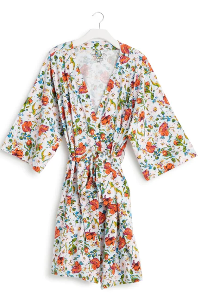 Sea Air Floral Knit Robe