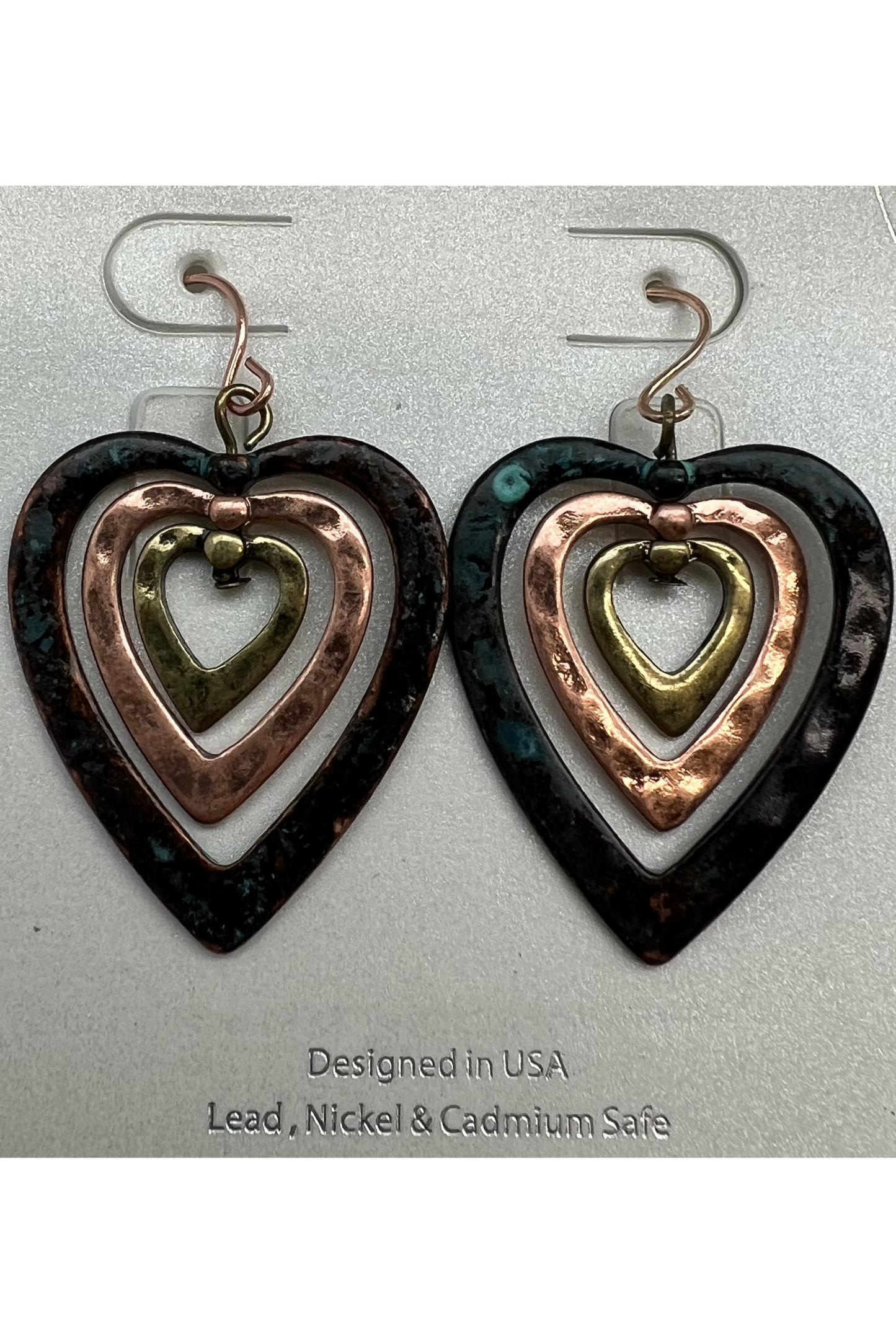 Triple Heart Earring