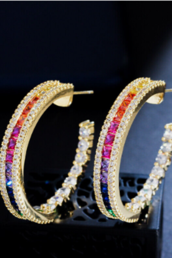 Sophia Rainbow Hoop Earrings