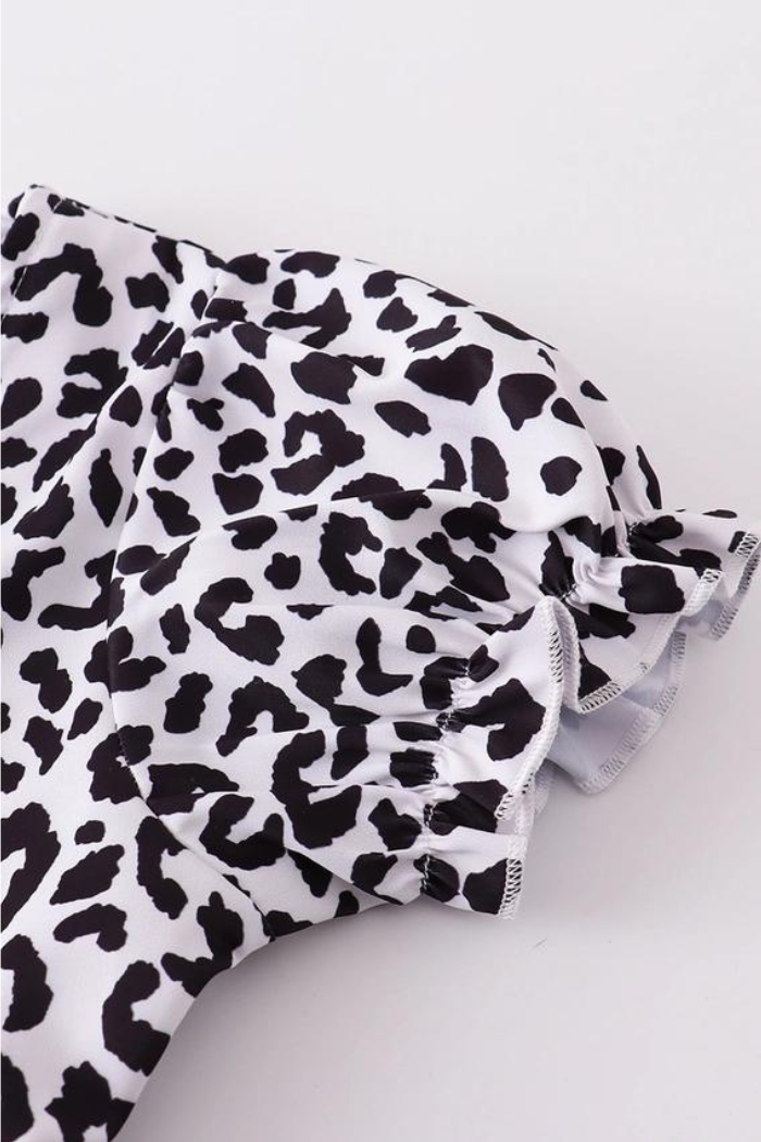 Black leopard print dress mommy & me