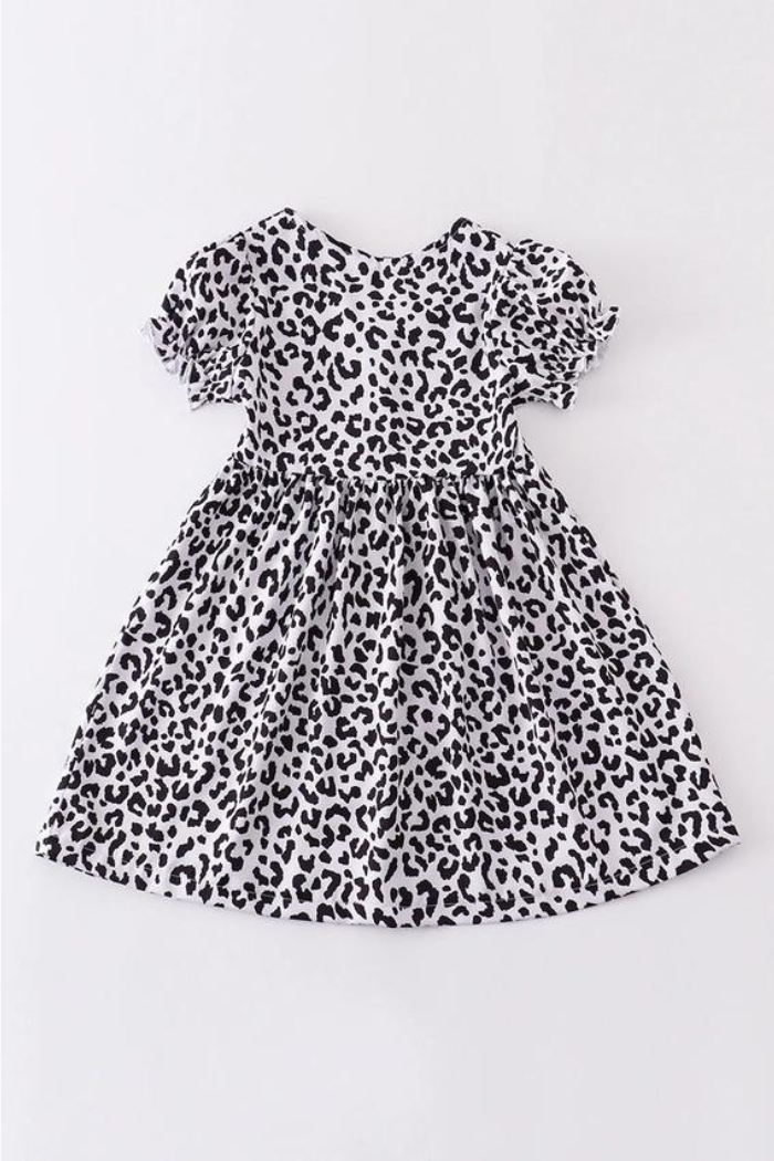 Black leopard print dress mommy & me