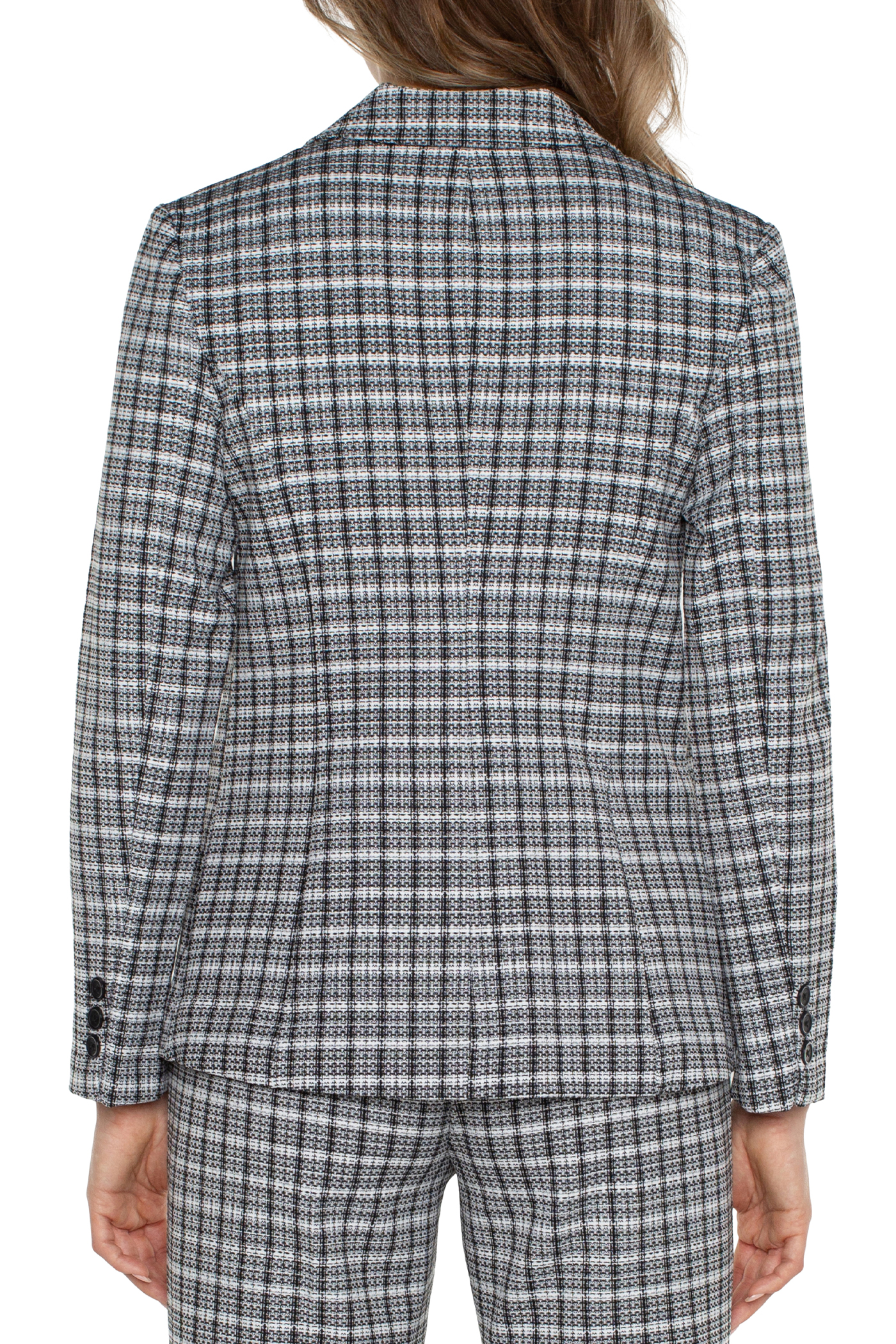 Black and White Plaid Blazer
