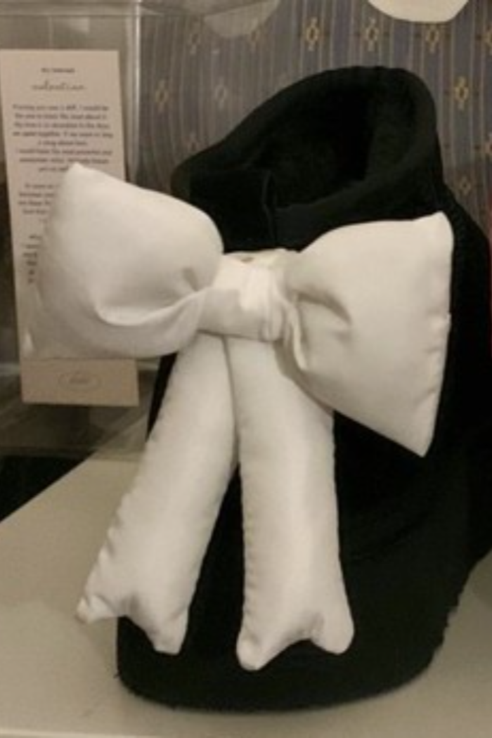 White Bow Shoe Charm
