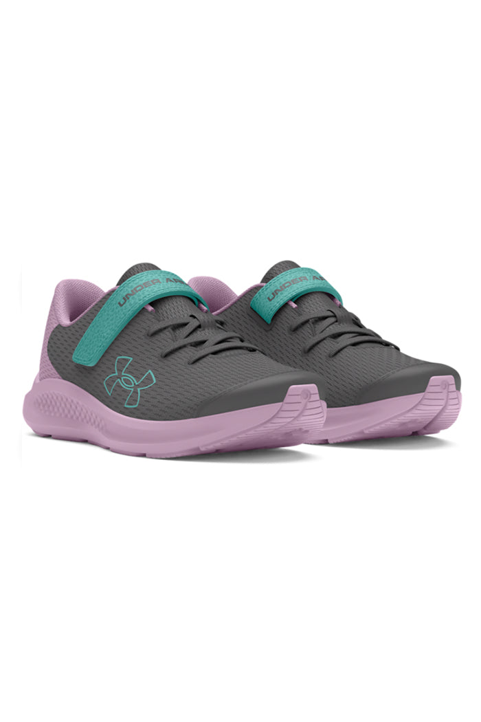 Under Armour Girls' Pre-School UA Pursuit 3 AC Big Logo Running Shoes